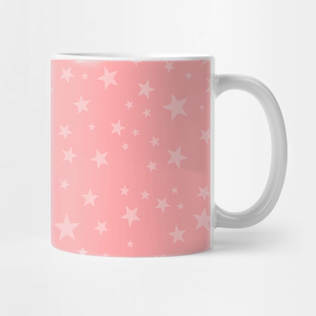 Pink and soft pink romantic stars vector pattern by GULSENGUNEL